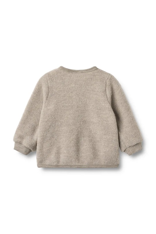 Wheat kardigan wełniany niemowlęcy 6422k.786 beżowy SS26