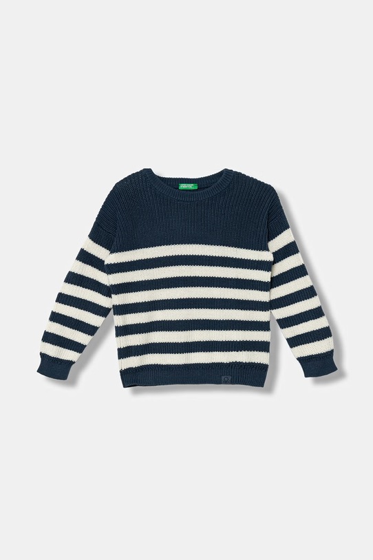 United Colors of Benetton sweter dziecięcy z bawełną granatowy 18PFH103B.P.Stagionale