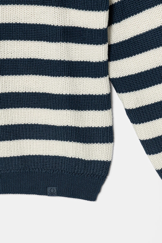 Chłopiec United Colors of Benetton sweter dziecięcy z bawełną 18PFQ10A7.G.Stagionale granatowy