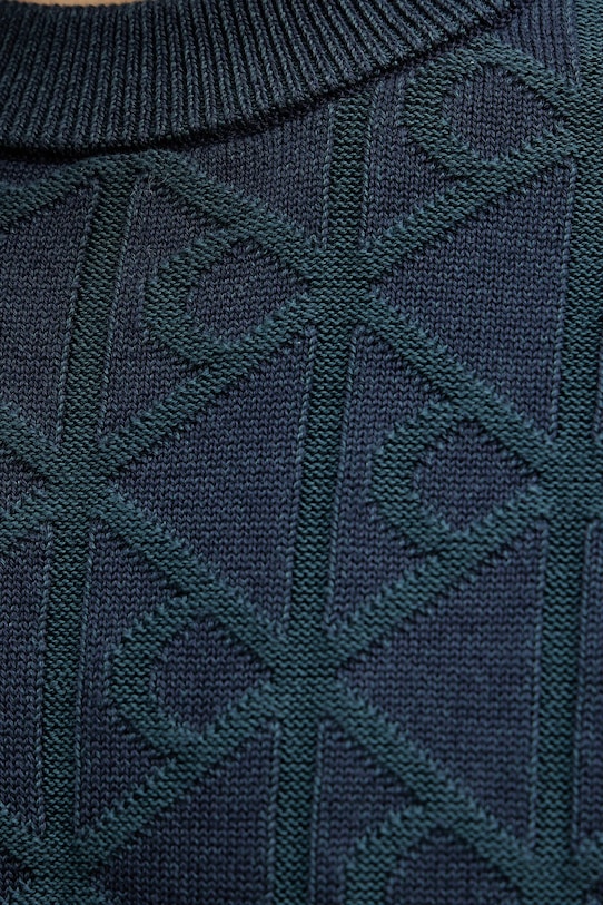 Calvin Klein Jeans sweter bawełniany LV04RE301G granatowy