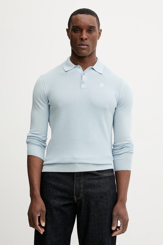 Karl Lagerfeld sweter bawełniany bawełna niebieski 561398.655007