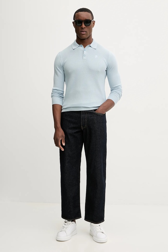 Karl Lagerfeld sweter bawełniany 561398.655007 niebieski SS26