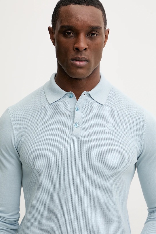 Karl Lagerfeld sweter bawełniany niebieski 561398.655007