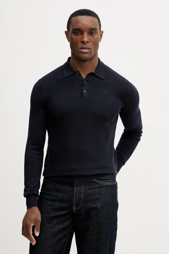 Karl Lagerfeld sweter bawełniany bawełna granatowy 561398.655007