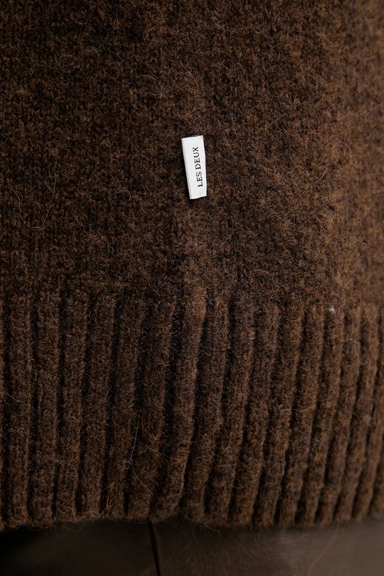 Les Deux sweter z dodatkiem wełny 1001697 brązowy
