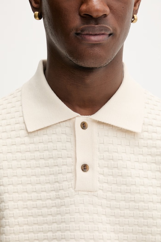 Les Deux sweter męski bawełniany Billy 1001333 beżowy