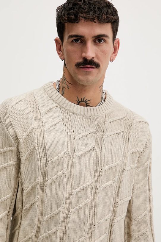 Tommy Jeans sweter bawełniany beżowy DM0DM22355