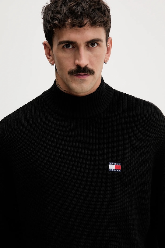Tommy Jeans sweter bawełniany czarny DM0DM22400