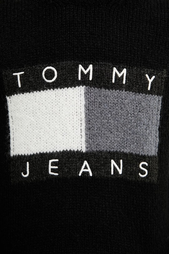 Πουλόβερ με συνδυασμό αλπακά Tommy Jeans DM0DM22860 μαύρο