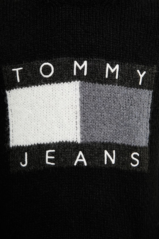 Πουλόβερ με συνδυασμό αλπακά Tommy Jeans DM0DM22860 μαύρο