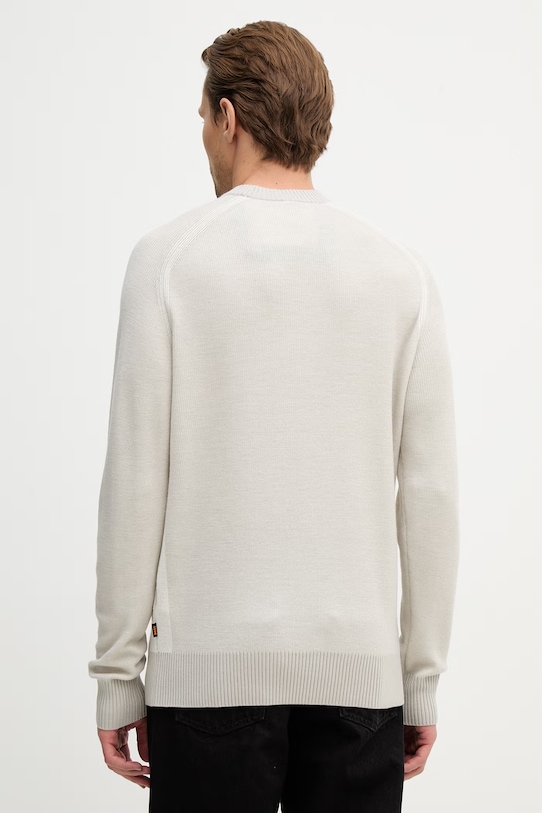 Odzież BOSS Orange sweter z dodatkiem wełny Akajer 50555872 szary