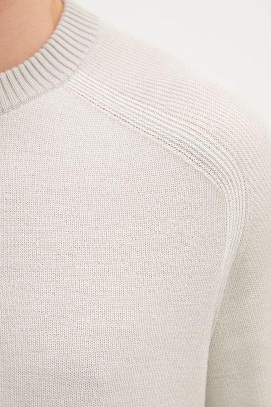 BOSS Orange sweter z dodatkiem wełny Akajer 50555872 szary