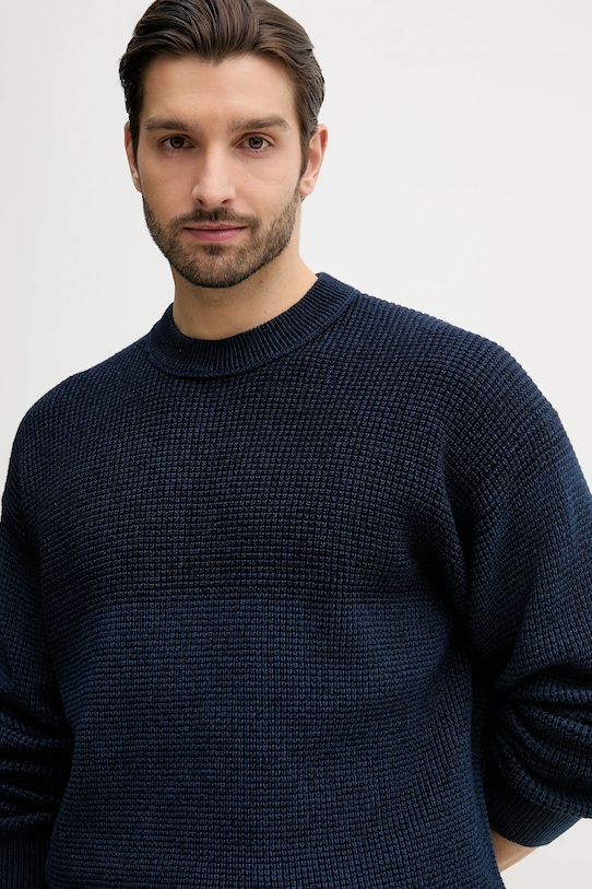 BOSS Orange sweter z dodatkiem wełny Kartney granatowy 50555873