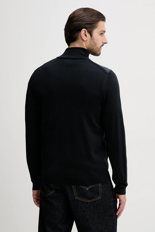 Odzież BOSS Green kardigan z dodatkiem wełny KN_Momentum-X HY 50556153 granatowy