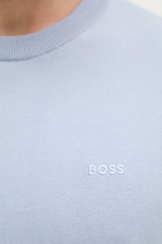 BOSS sweter bawełniany Upacas-L 50556344 fioletowy