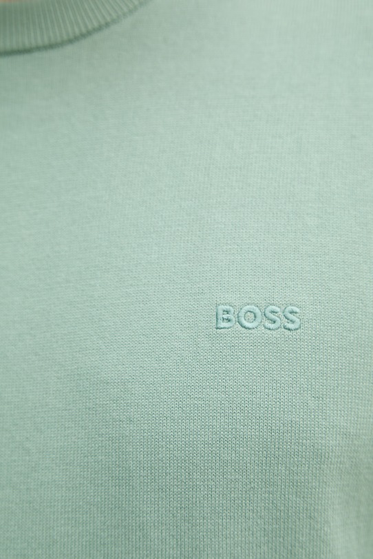 BOSS sweter bawełniany Upacas-L 50556344 zielony