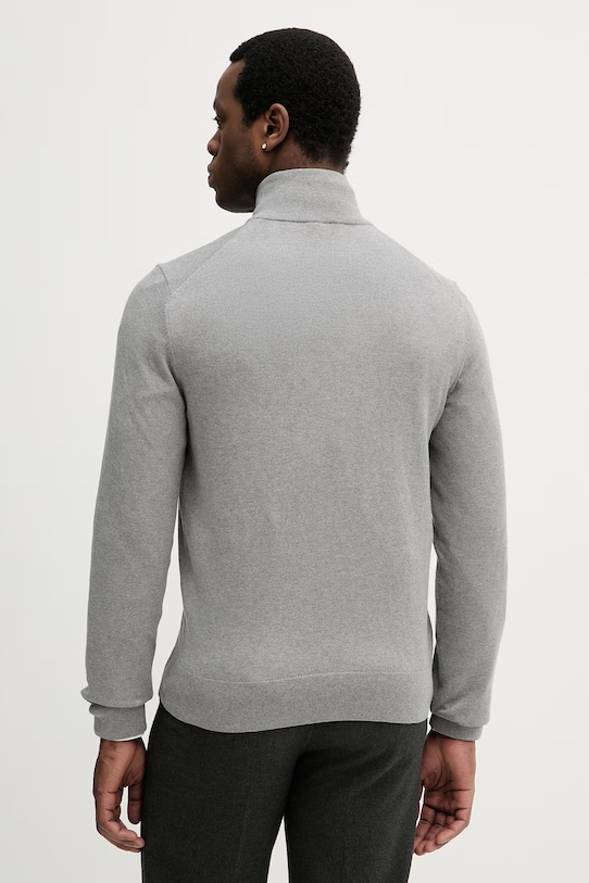 Odzież BOSS kardigan bawełniany Upalano-L 50556345 szary