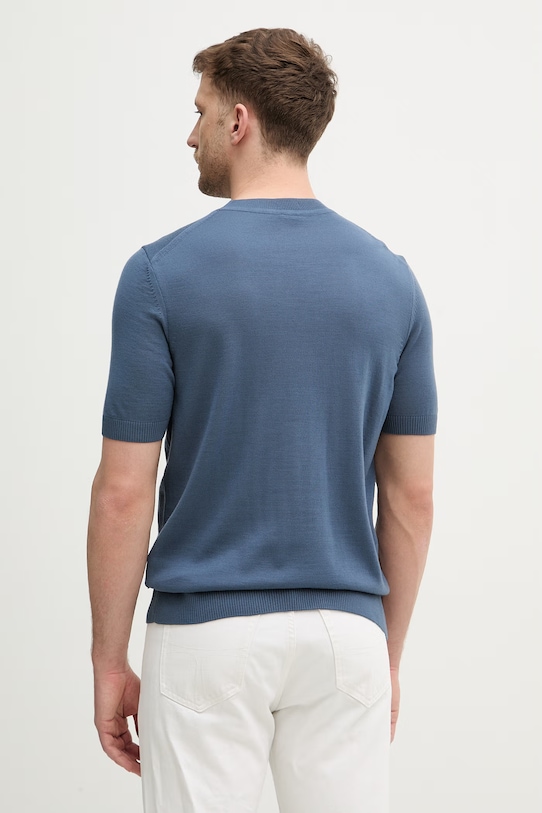 Odzież BOSS t-shirt wełniany H-Umauro 50560476 niebieski