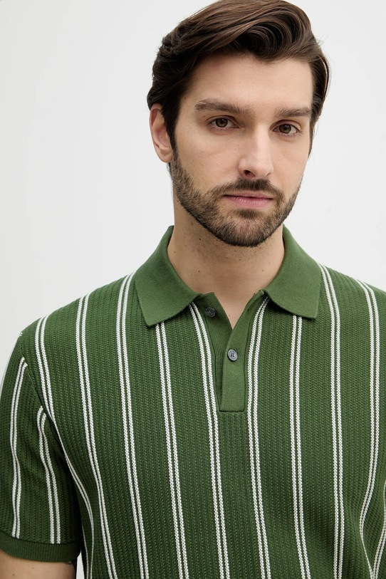 Tommy Hilfiger polo bawełniane zielony MW0MW41949