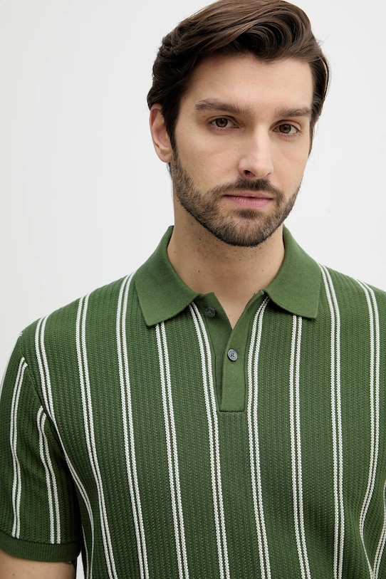 Tommy Hilfiger polo bawełniane zielony MW0MW41949