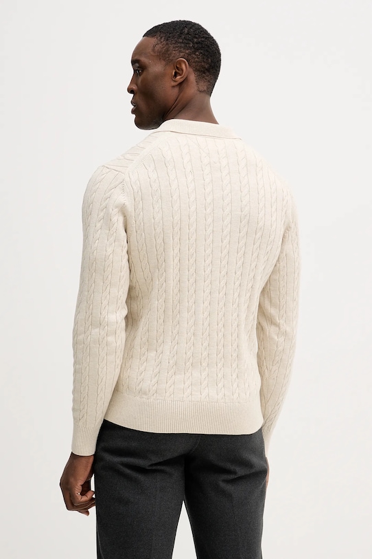 Oblečenie Bavlnený sveter Tommy Hilfiger MW0MW41955 béžová