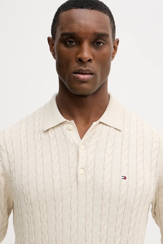 Bavlnený sveter Tommy Hilfiger béžová MW0MW41955