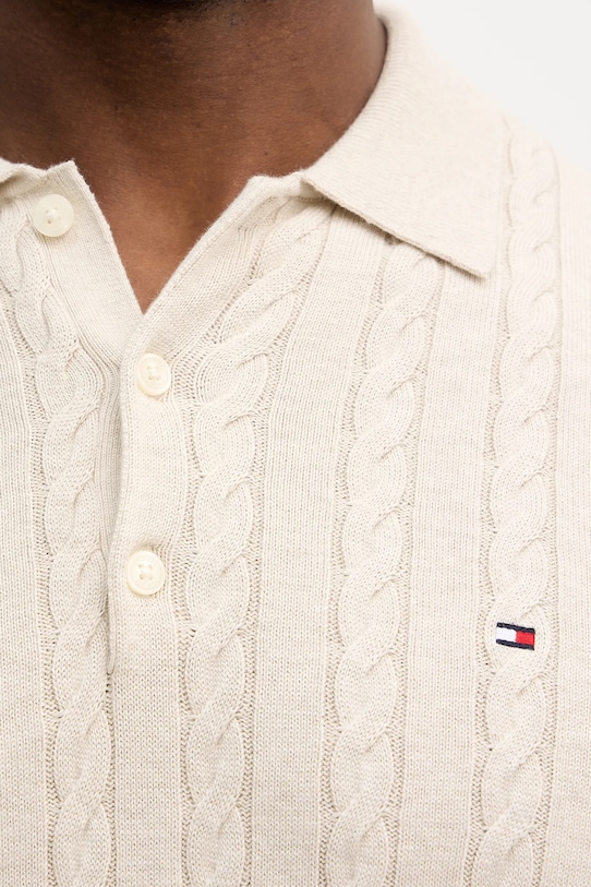 Bavlnený sveter Tommy Hilfiger MW0MW41955 béžová