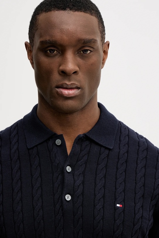 Tommy Hilfiger sweter bawełniany granatowy MW0MW41955