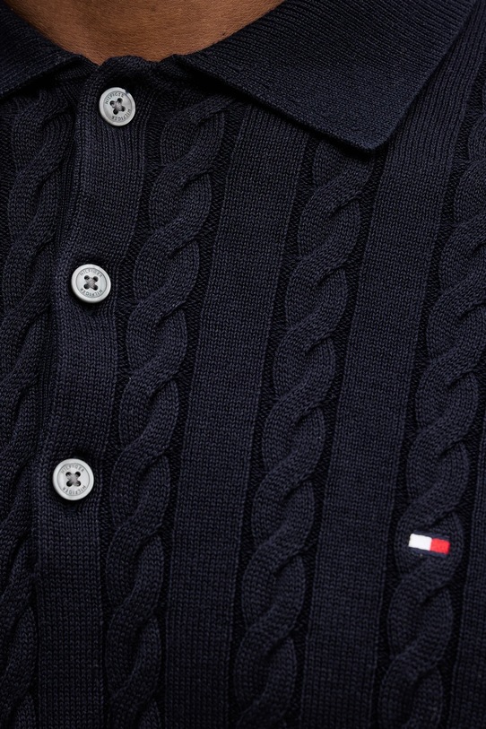 Tommy Hilfiger sweter bawełniany MW0MW41955 granatowy