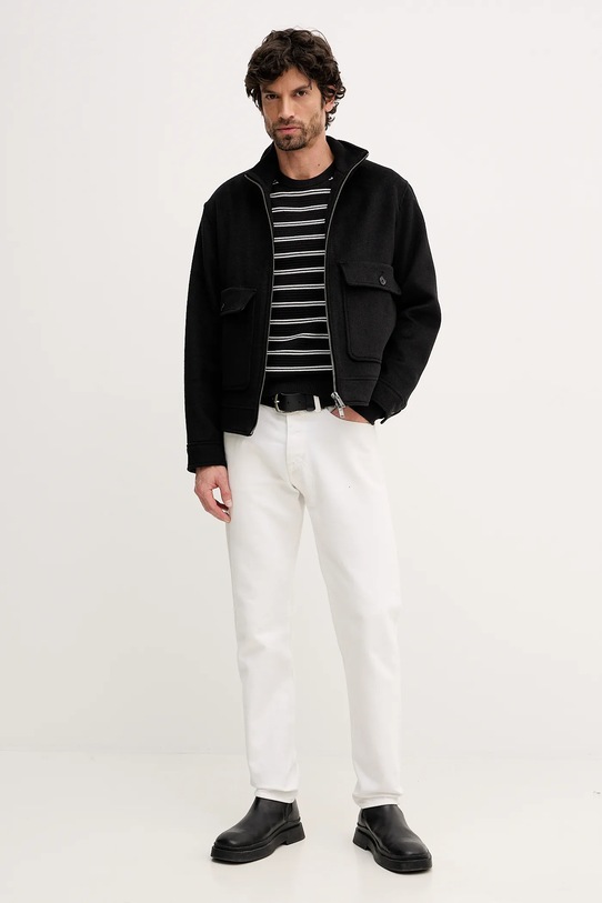 Tommy Hilfiger sweter bawełniany MW0MW41643 czarny SS26