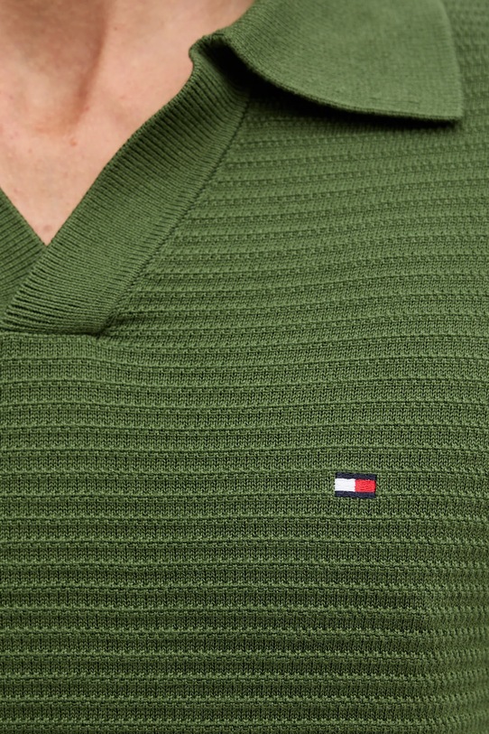 Tommy Hilfiger sweter bawełniany MW0MW41644 zielony