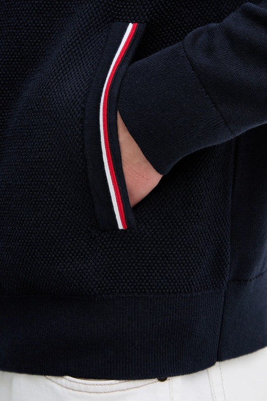 Bombažna jopica Tommy Hilfiger MW0MW41543 mornarsko modra