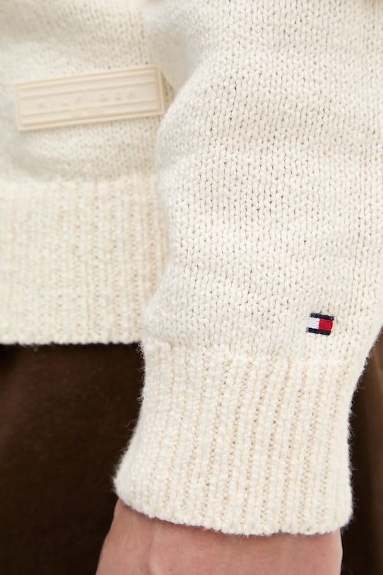 Tommy Hilfiger sweter bawełniany MW0MW41653 beżowy