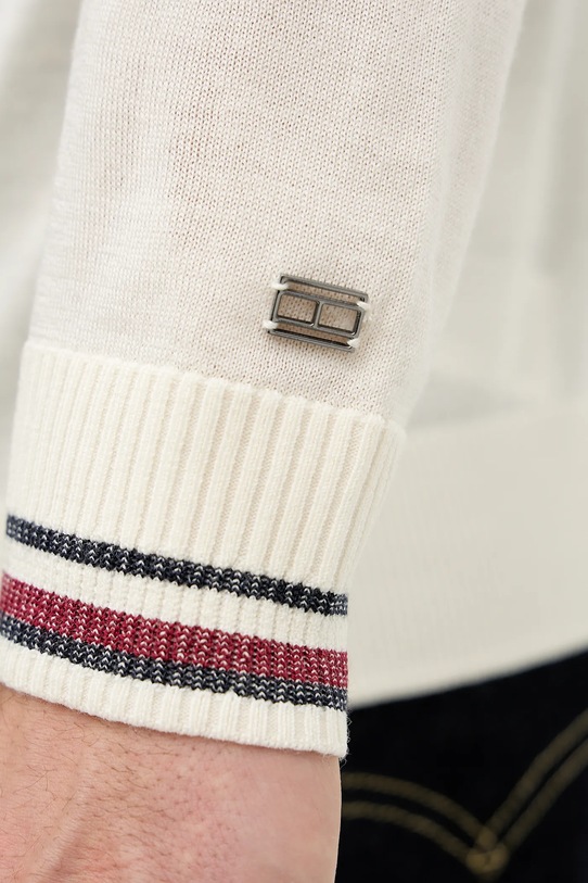 Pulover s dodatkom vune Tommy Hilfiger MW0MW41816 bež