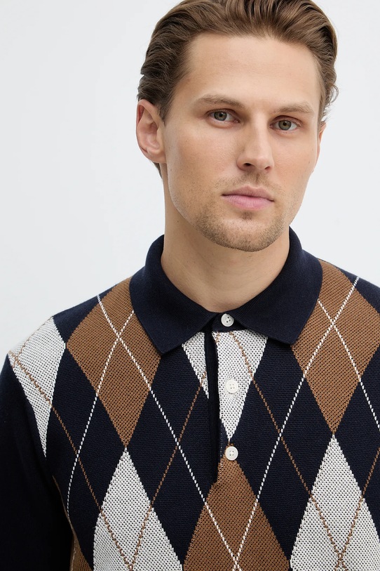 Bombažen pulover Tommy Hilfiger mornarsko modra MW0MW42614