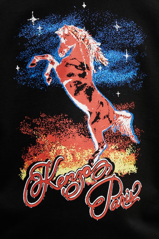 Kenzo bluza bawełniana FG55SW2004MF czarny