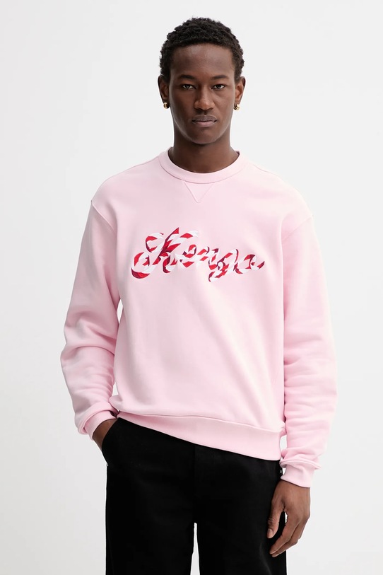 Kenzo bluza bawełniana aplikacja różowy FG55SW2024MJ
