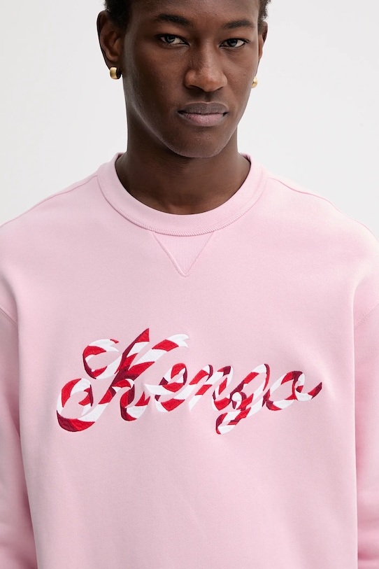 Bavlněná mikina Kenzo růžová FG55SW2024MJ