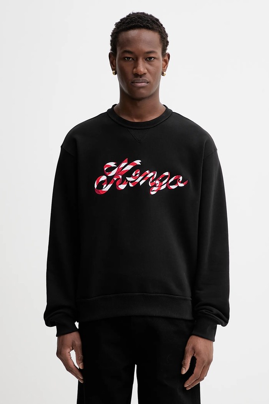 Kenzo bluza bawełniana aplikacja czarny FG55SW2024MJ