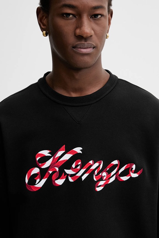 Kenzo bluza bawełniana czarny FG55SW2024MJ