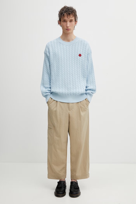 Свитер с добавлением шерсти Kenzo FG55PU7703LK голубой