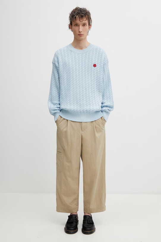 Свитер с добавлением шерсти Kenzo FG55PU7703LK голубой
