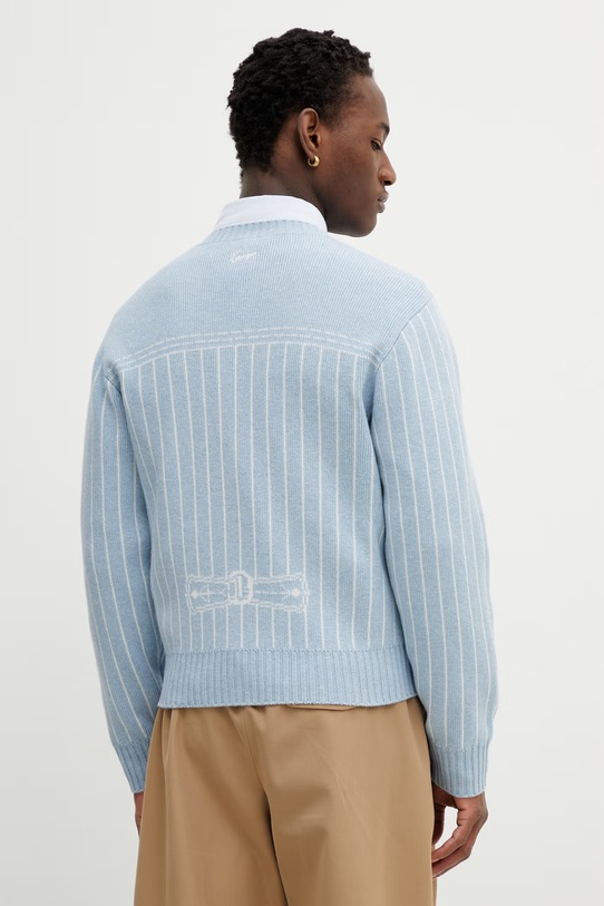 Odzież Kenzo kardigan z dodatkiem wełny FG55CA7683DH niebieski