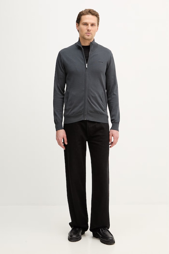 Guess kardigan bawełniany M6RR18.Z4451 szary SS26