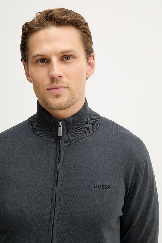 Guess kardigan bawełniany szary M6RR18.Z4451