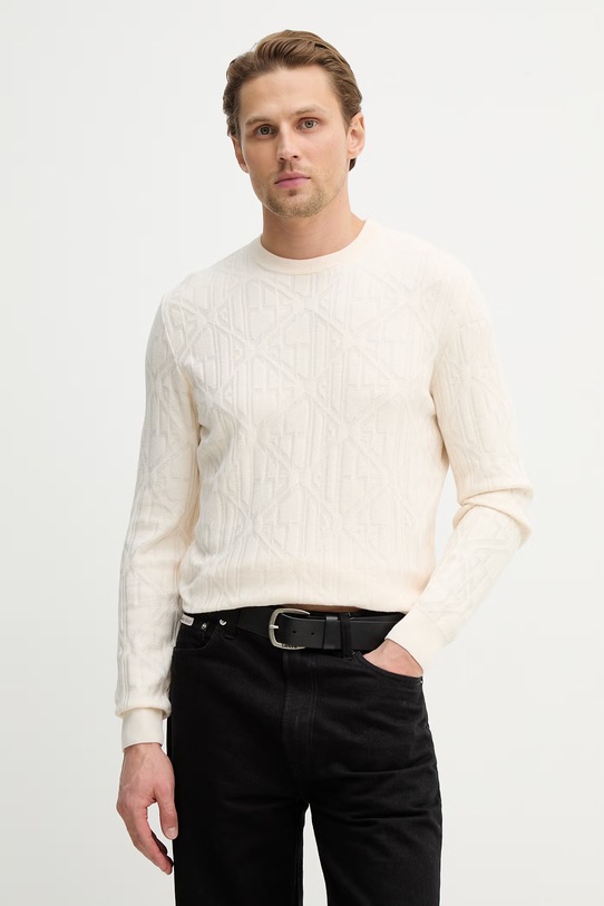 Πουλόβερ Guess KEDAR άλλο μπεζ M6RR24.Z4502