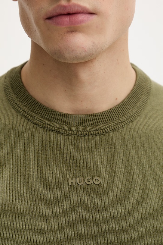 Pamučni pulover HUGO San Cassius-C2 50553588 zelena