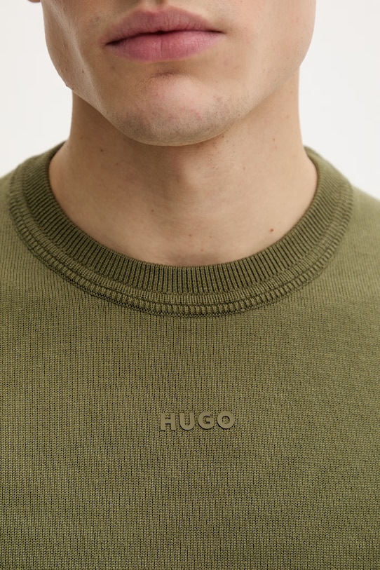 Pamučni pulover HUGO San Cassius-C2 50553588 zelena