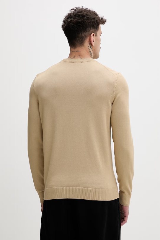 Oblečenie Bavlnený sveter HUGO San Cassius-C2 50553588 béžová