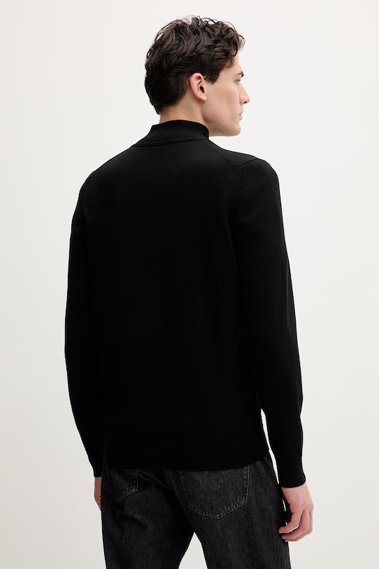 Odzież HUGO kardigan bawełniany San Jacomo-C 50553606 czarny